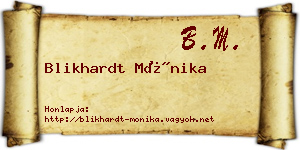 Blikhardt Mónika névjegykártya