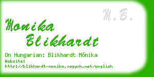 monika blikhardt business card